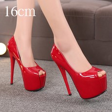 여성 신발 에나멜 가보시 펌프스 킬힐 210mm~