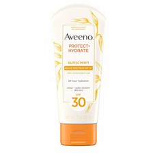 Aveeno 끈적임없는 워터프루프 썬크림 Hydrate Moisturizing Sunscreen SPF30 85g 3팩, 1개
