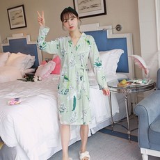 도매광 가을잠옷 기모노 겨울 롱 슬립 샤워 스트랩 봄가을 섹시 하프기장 욕