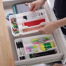 구디푸디 책상 주방 서랍 수납 정리 트레이, 블랙