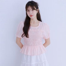 로엠 스모킹 블라우스(2colors)_RMBLE25RT7 NC충장점 - 로엠블라우스