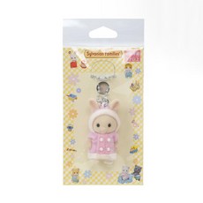 [Sylvanian Families] 실바니안패밀리 Milk Rabbit Masot Key Ring 밀크 토끼 인형 키링 키홀더 열쇠고리 피규어 장난감 완구, 1개