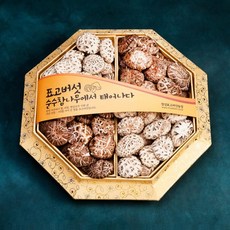 프리미엄 명장 팔각 화고세트 600g(백화고300g 흑화고300g) 참나무원목 표고버섯, 1개