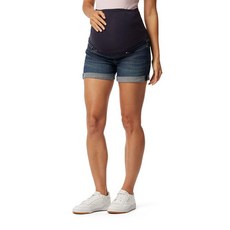 Levi Strauss Signature Gold 여성용 임산부 미드 라이즈 반바지 Blue Laguna-waterless