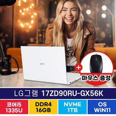 LG 2023 그램17 17ZD90RU-GX56K 노트북, WIN11 Home, 16GB, 1TB, 코어i5, 화이트