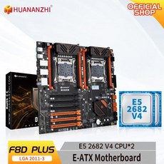 HUANANZHI X99 F8D PLUS LG 호환A 2011-3 XEON 마더보드 인텔 E5 2682 V4 x 2 콤보 키트 세트 DDR4 RECC NON-ECC 메모리 지원, 한개옵션0