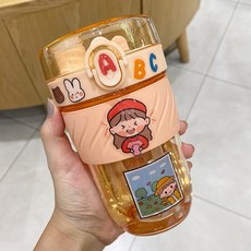 빨대컵 밀크쉐이크 혼합컵 보온병 성인 학생, 옵션4