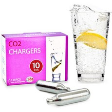 탄산음료 제조업체용 ICO 10pcs 8g CO2 카트리지 식품 등급 탄산수 논스레드 충전기 및