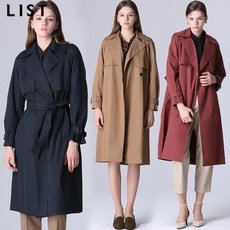리스트 리스트 벨티드 오버핏 트렌치 코트