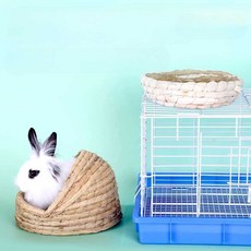 바나나오두막 토끼 둥지 밀짚 기니피그 애완 동물 매트 하우스 은신처, 1개, 02. 작은 슬리퍼 둥지