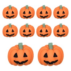 10PCS 할로윈 수지 참 할로윈 호박 미니어처 작은 호박 미니어처 호박 참 할로윈 호박 플랫 백 수지 인형 할로윈 미니어처 할로윈 장식