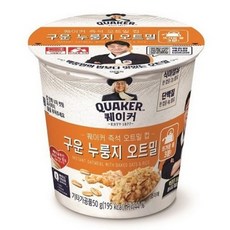 퀘이커 구운 누룽지 오트밀 시리얼컵, 50g, 30개