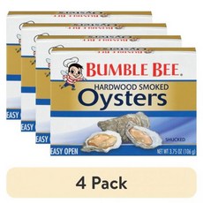 범블비 하드우드 훈제 굴 통조림 캔 106g, 4 Pack, 4개