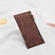 롱 타입 샌딩 가죽 지퍼백 얇은 클러치백 핸드폰가방 카드지갑파우치 대용량