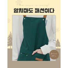방수 미용 주방 미술 앞치마, 1개, 블루그린