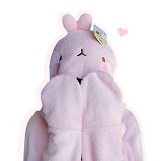캠핑 재택근무 핑크 귀여운 캐릭터 몰랑이 차박 망토 담요 방한 토끼문구 팬시 사무용품 사무실 학용품 캐릭터 아동 초등 대학생 필기류 디자인 예쁜 펜시오피구문구, 상세페이지 참조