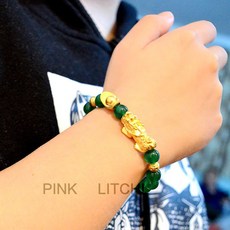 PINK LITCHI 남녀 데일리 빅 피슈 비휴 재물운 선물 팔찌 Sep3xmy912qaz132