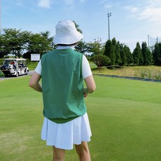 여성골프 아노락 V넥 조끼 필드 라운딩 웨어 - 여성골프아노락