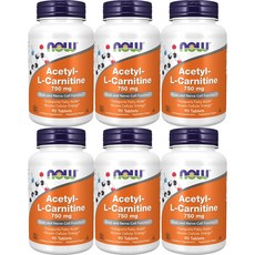 나우푸드 아세틸 엘 카르니틴 750mg 테블릿, 90정, 6개, 90정