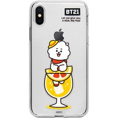 BT21 iPhone XS 케이스 iPhone X 케이스 CLEAR SOFT SUMMER DOLCE RJ (클리어 소프트 여름 돌체) TPU 아, 1, 단일상품