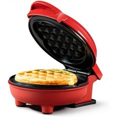 와플 메이커 만들기 샌드위치 양면팬 Holstein Housewares 4인치 개인용 블랙 구리색 몇 분 만에 맛있는 1194137, 4-Inch, Red Heart, 1개