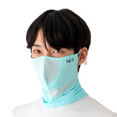 [수이골프 H형] 스포츠 마스크 UV 자외선 차단 얼굴 햇빛가리개 골프 등산 조깅 바이크, H-11 스카이블루