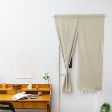 주방 창문 현관 바란스 가리개 가림막 커튼 카키베이지 90*180cm, 카키베이지(90x180cm)+봉1호(60-110cm)
