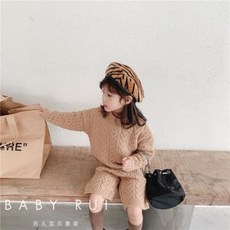 유아 키즈 어린이 아동 옷 남아 여아 상하복 겨울 신상품 한국 아동복 여아용 꽈배기 긴팔 니트 5부 속바지 2종 세트