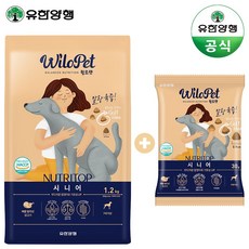 유한양행 윌로펫 뉴트리탑 시니어 1.2kg 강아지 소프트 사료 + 30g 추가 증정, 단품, 1개 - 프롬더셀시니어에이징