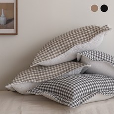 깅엄체크베개커버