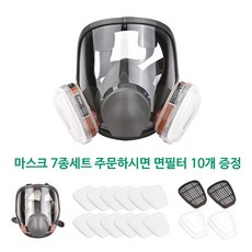 태월 INSMA 6800전면형 방독면 방독마스크 마스크호흡기 17IN1, 마스크단품(정화통미포함), 1개