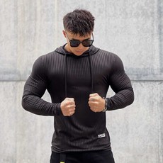 안텔라s 머슬핏긴팔후드 상의 운동복 남성용, 상세페이지 참고
