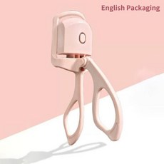 휴대용 전기 가열 속눈썹 컬 빗 아이 래쉬 파마 오래 지속되는 속눈썹 컬 열 속눈썹 컬 메이크업 도구, 4) English Pink