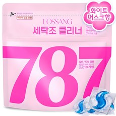 787 7배 고농축 캡슐 세탁조 클리너 화이트머스크향, 20개, 11g