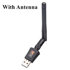 듀얼 밴드 600Mbps USB 와이파이 어댑터 안테나 PC 미니 컴퓨터 네트워크 수신기 2.4GHz, 01 with antenna