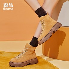 위파인더 쌈지 워커 여성 겨울 모던 빈티지 시크 슬림 블랙 숏 부츠
