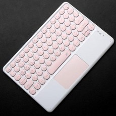 독거미키보드 키보드 블루투스 터치패드가 있는 무선 초슬림 휴대용 충전식 iOS 안드로이드 윈도우용, 4) Pink, 없음, 없음