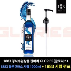 트렌드커피 1883 블루큐라소 시럽 1L+1883 정품 시럽펌프, 1L