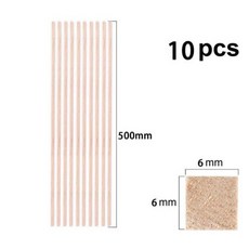우드 버닝 발사 나무 공예 사각형 커드젤 모델 건축 수공예 교육용 DIY 액세서리 스틱 215mm, 14) 6x6mm500mm10Pcs, 10개
