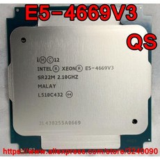 인텔 제온 CPU E54669V3 QS 버전 210GHz 18 코어 45M LGA20113 V3 프로세서 E5 4669V3 1256272