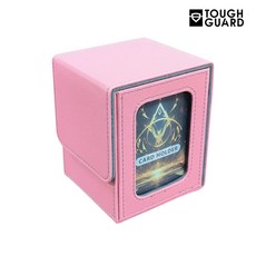 터프가드 디스플레이 가죽 덱케이스 120+ TOUGH GUARD 유희왕 포켓몬 원피스 디지몬 뱅가드 덱박스 카드 케이스, 핑크, 1개