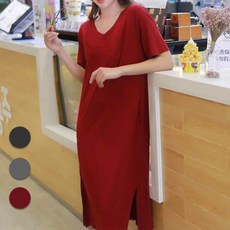 여름 원피스 홈 웨어 원마일 예쁜 드레스 잠옷 롱 A라인 오버핏