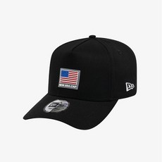 NEWERA K프레임 성조기 러버로고 볼캡 블랙 12359564