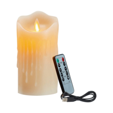 LED 양초 깜박이는 화염없는 양초 충전식 양초 리마 왁스 캔들 리모컨, 없음, 2.12.5cm, 1개, 12.5 cm, 크림 같은 흰색