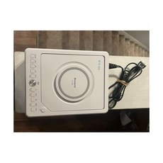 G케니 LC10W 화이트 USB 붐박스 블루투스 스피커 CD 듀얼 알람 시계 라디오 - lc10w