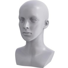 두상 마네킹 모자 피팅 머리 모델 옷가게 얼굴 액세서리, 남성2(56.5cm) 무광화이트, 1개