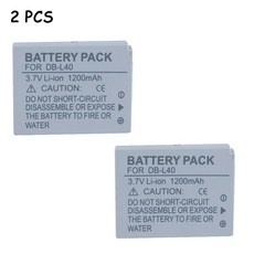 저무리 호환제품 LPD 산요 교체용 배터리 DB-L40 DBL40 HD700 VPC-HD1AEX VPC-HD1A GX8용 신제품 1200mAh, 2.2pcs