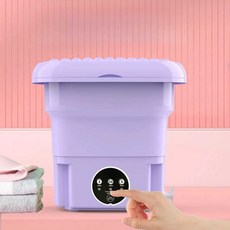샤오미 소형세탁기 살균 통돌이 속옷 강아지옷 아가사랑 양말 접이식 세탁기, 상세페이지 참고, 보라색