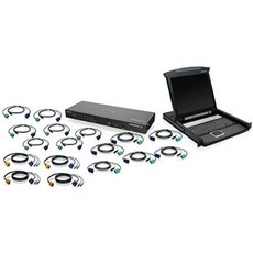 IOGEAR 16-Port IP Based KVM and 17-Inch LCD KVM Console Bundle GCL181, 상세내용참조