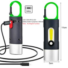 COB XPE LED 사냥 손전등 3600mAh USB 작업 조명 검사 램프 클립 온 레드 플래시 캠핑 비상 토치 랜턴 26W, 1PC Model B, 1개